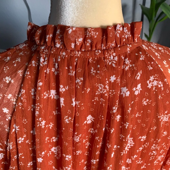 1 STATE FLOWY FLORAL DRESS SIZE L - Picture 7 of 8